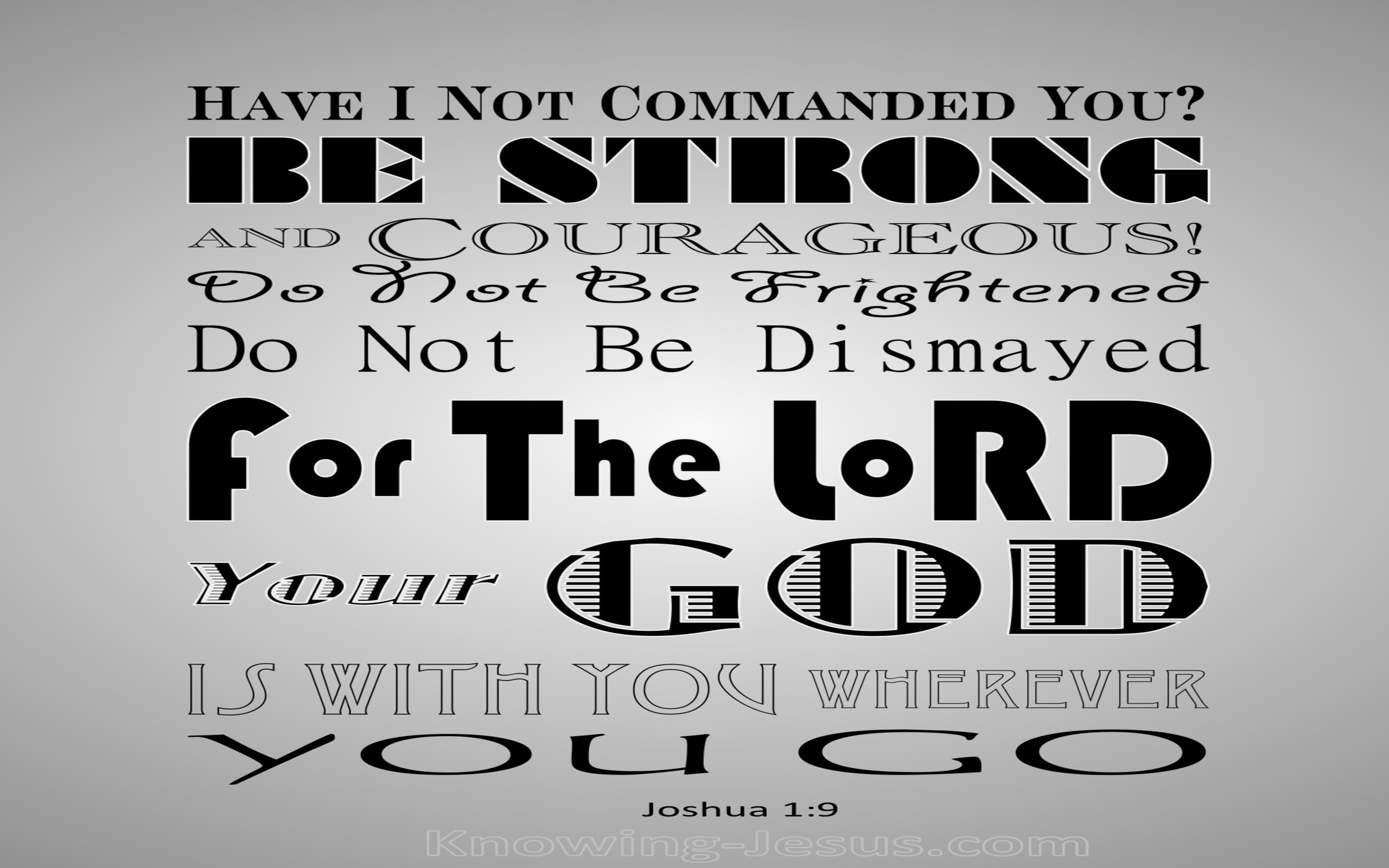 Joshua 1:9 Be Strong And Very Courageous (silver)